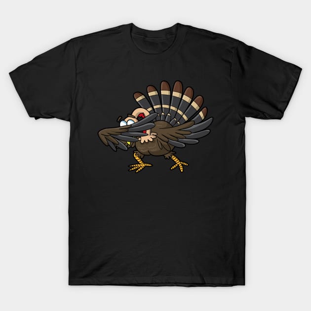 Thanksgiving Dabbing Turkey Dab Humor Dance T-Shirt by E